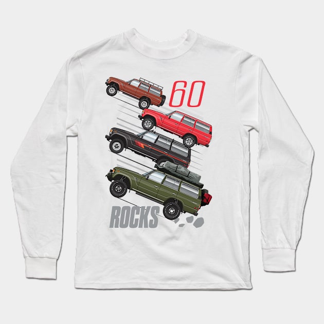 60 Rocks Long Sleeve T-Shirt by ArtOnWheels